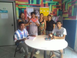 Terezinha Lima, arte educador Pedro e usuário do Centro Pop Icoaraci.