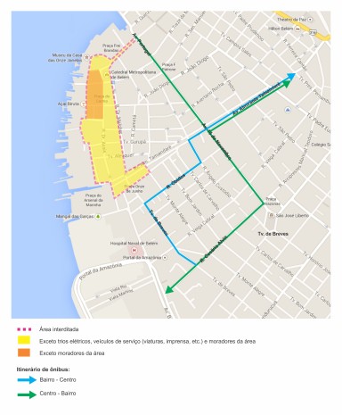 Motoristas terão que seguir pela 16 de novembro como alternativa à interdição.